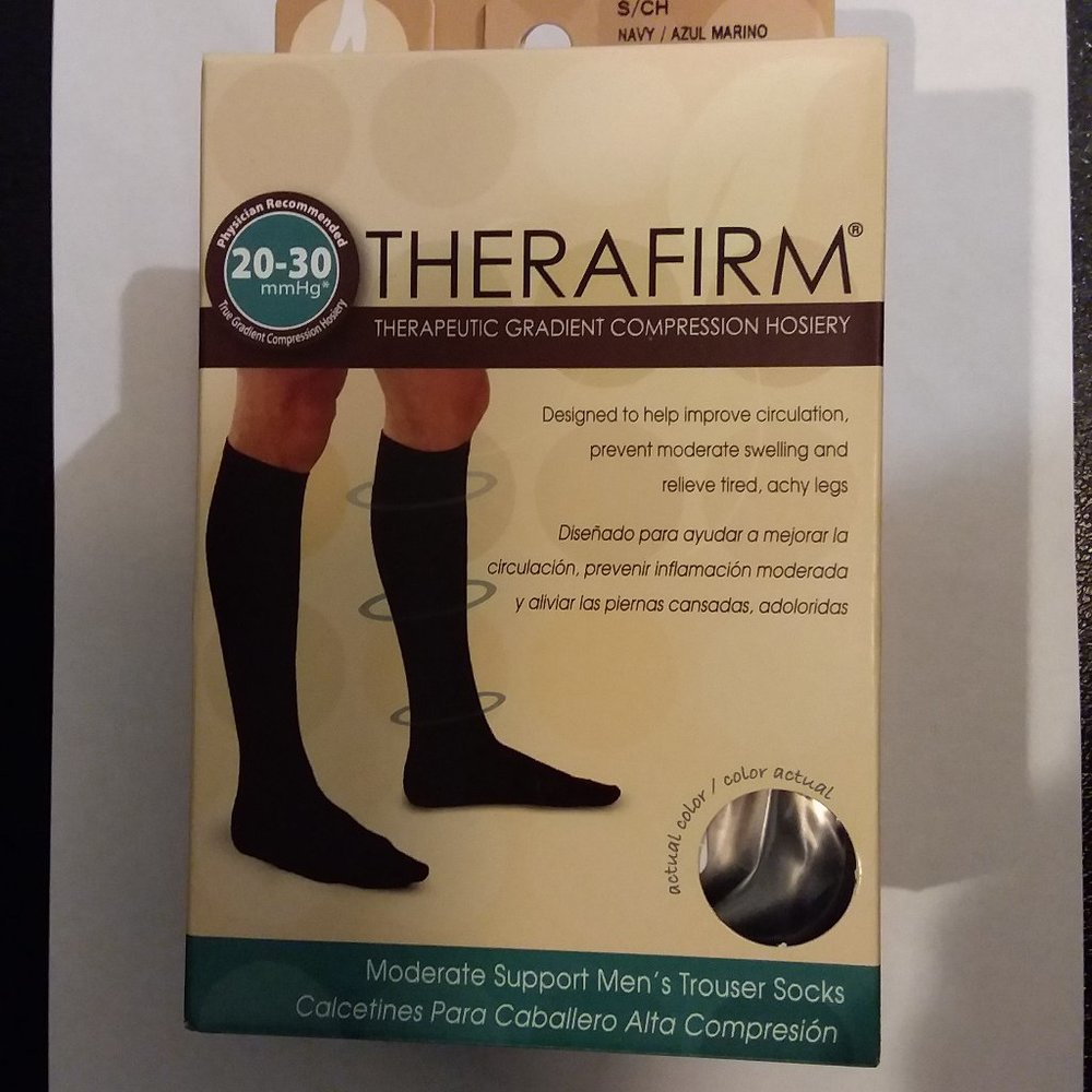 Therafirm Men's Moderate Dress Support Socks Size / Color: Small / Navy
